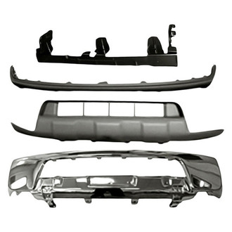 Replacement - 4-Piece (Front Bumper Face Bar, Front Upper and Lower Bumper Cover, Front Upper Bumper Reinforcement) (Standard Line)