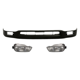 Replacement - 3-Piece (Front Bumper Valance, Front Driver and Passenger Side Turn Signal/Parking Light) (Standard Line)