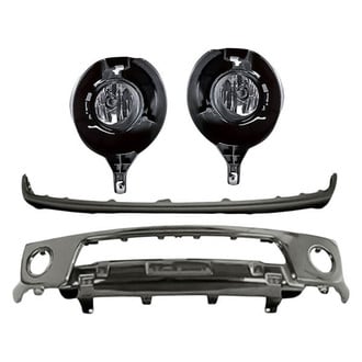 Replacement - 4-Piece (Front Bumper Face Bar, Driver and Passenger Side Fog Light, Front Upper Bumper Cover) (Standard Line)
