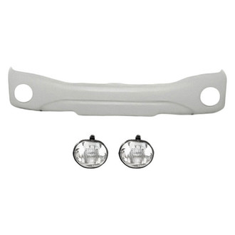 Replacement - 3-Piece (Front Bumper Cover, Driver and Passenger Side Fog Light) (Standard Line)