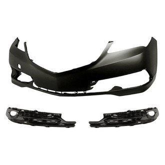 Replacement - 3-Piece (Front Bumper Cover, Front Inner and Outer Fog Light Bezel) (Standard Line)