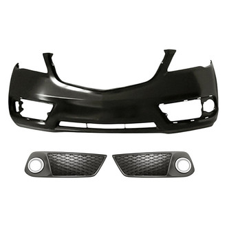 Replacement - 3-Piece (Front Bumper Cover, Front Inner and Outer Fog Light Bezel) (Standard Line)