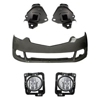Replacement - 5-Piece (Front Bumper Cover, Driver and Passenger Side Fog Light, Front Inner and Outer Bumper Bracket) (Standard Line)