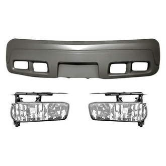Replacement - 3-Piece (Front Bumper Cover, Driver and Passenger Side Fog Light) (Standard Line)