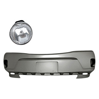 Replacement - 3-Piece (Front Bumper Cover, Driver and Passenger Side Fog Light) (Standard Line)