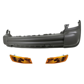 Replacement - 3-Piece (Front Bumper Cover, Front Driver and Passenger Side Turn Signal/Parking Light) (Standard Line)