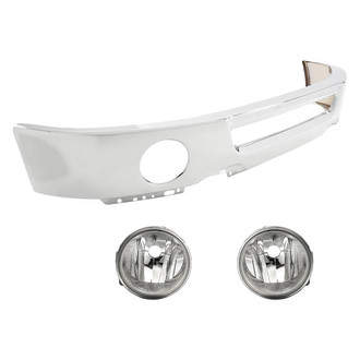 Replacement - 3-Piece (Front Bumper Face Bar, Driver and Passenger Side Fog Light) (Standard Line)