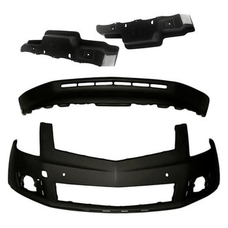 Replacement - 4-Piece (Front Upper and Lower Bumper Cover, Front Inner and Outer Bumper Cover Bracket) (Standard Line)