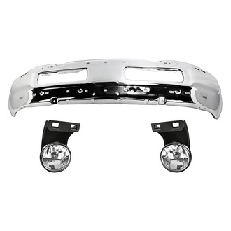 Replacement - 3-Piece (Front Bumper Face Bar, Driver and Passenger Side Fog Light) (Standard Line)