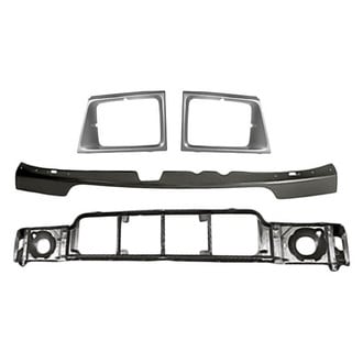 Replacement - 4-Piece (Header Panel, Driver and Passenger Side Headlight Bezel, Front Upper Center Bumper Stone Deflector) (Standard Line)