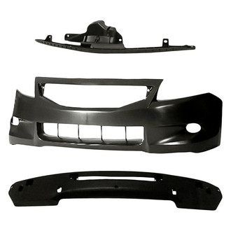 Replacement - 3-Piece (Front Bumper Cover, Front Bumper Absorber, Front Center Bumper Cover Reinforcement Beam) (Standard Line)