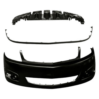 Replacement - 3-Piece (Front Bumper Cover, Front Lower Bumper Air Deflector, Front Bumper Absorber) (Standard Line)