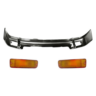 Replacement - 3-Piece (Front Bumper Face Bar, Front Driver and Passenger Side Turn Signal/Parking Light) (Standard Line)