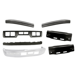 Replacement - 7-Piece (Front Bumper, Front Bumper Valance, Front Driver and Passenger Side Bumper Mounting Arm, Front Center Driver Side Passenger Side Bumper Impact Strip) (Standard Line)