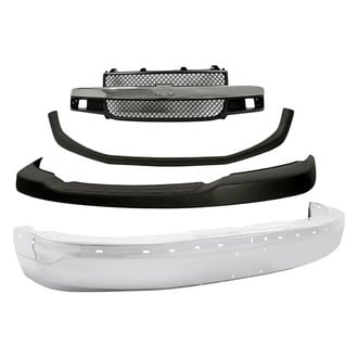 Replacement - 4-Piece (Front Upper Bumper Cover, Grille, Front Bumper Face Bar, Front Lower Bumper Air Deflector) (Standard Line)
