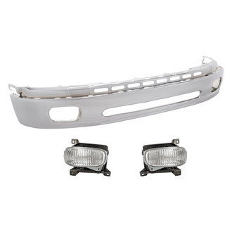 Replacement - 3-Piece (Front Bumper Face Bar, Driver and Passenger Side Fog Light) (Standard Line)