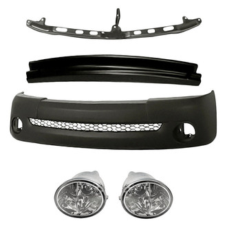 Replacement - 5-Piece (Front Bumper Cover, Driver and Passenger Side Fog Light, Front Bumper Reinforcement, Front Upper Bumper Cover Retainer) (Standard Line)