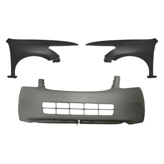 Replacement - 3-Piece (Front Bumper Cover, Front Driver and Passenger Side Fender) (CAPA Certified)