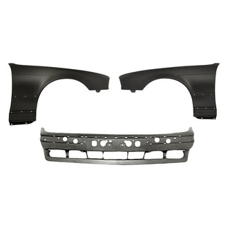 Replacement - 3-Piece (Front Bumper Cover, Front Driver and Passenger Side Fender) (Standard Line)