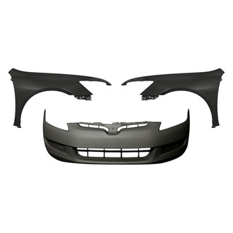 Replacement - 3-Piece (Front Bumper Cover, Front Driver and Passenger Side Fender) (Standard Line)