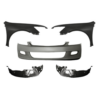 Replacement - 5-Piece (Front Bumper Cover, Front Driver and Passenger Side Fender, Front Driver and Passenger Side Fender Liner) (Standard Line)