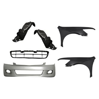 Replacement - 6-Piece (Front Bumper Cover, Front Driver and Passenger Side Fender, Front Driver and Passenger Side Fender Liner, Front Lower Bumper Grille) (Standard Line)