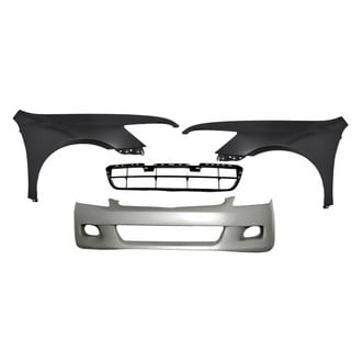 Replacement - 4-Piece (Front Bumper Cover, Front Driver and Passenger Side Fender, Front Lower Bumper Grille) (Standard Line)