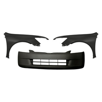 Replacement - 3-Piece (Front Bumper Cover, Front Driver and Passenger Side Fender) (CAPA Certified)