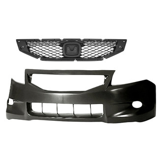 Replacement - 2-Piece (Front Bumper Cover, Grille) (Standard Line)