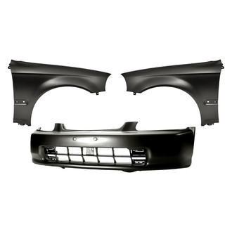 Replacement - 3-Piece (Front Bumper Cover, Front Driver and Passenger Side Fender) (Standard Line)