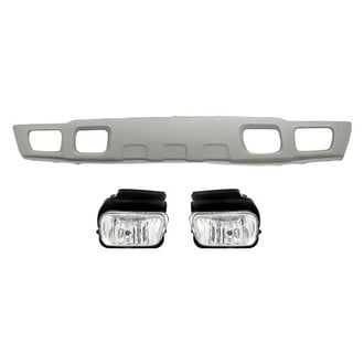 Replacement - 3-Piece (Front Bumper Air Deflector, Driver and Passenger Side Fog Light) (Standard Line)