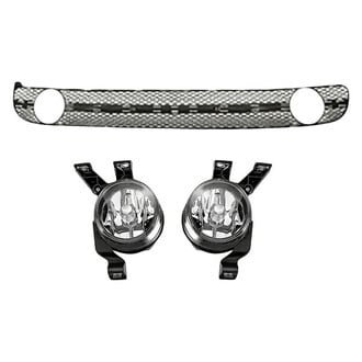 Replacement - 3-Piece (Driver and Passenger Side Fog Light, Front Lower Center Bumper Grille) (Standard Line)