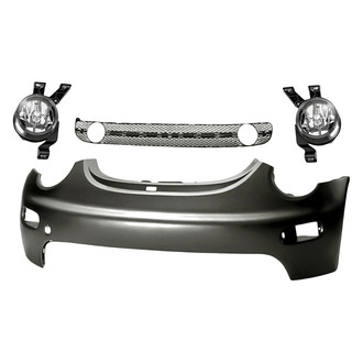 Replacement - 4-Piece (Front Bumper Cover, Driver and Passenger Side Fog Light, Front Lower Center Bumper Grille) (Standard Line)