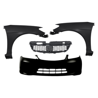Replacement - 4-Piece (Front Bumper Cover, Front Driver and Passenger Side Fender, Grille) (Standard Line)