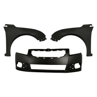 Replacement - 3-Piece (Front Bumper Cover, Front Driver and Passenger Side Fender) (Standard Line)