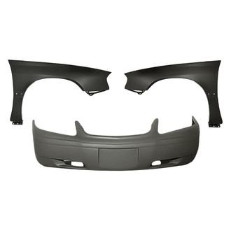 Replacement - 3-Piece (Front Bumper Cover, Front Driver and Passenger Side Fender) (Standard Line)