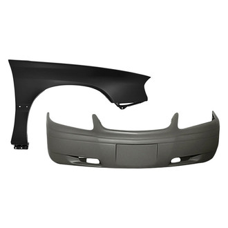 Replacement - 2-Piece (Front Bumper Cover, Front Passenger Side Fender) (Standard Line)