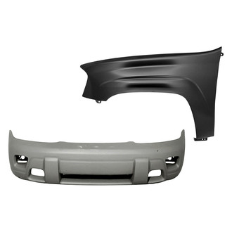 Replacement - 2-Piece (Front Bumper Cover, Front Driver Side Fender) (CAPA Certified)