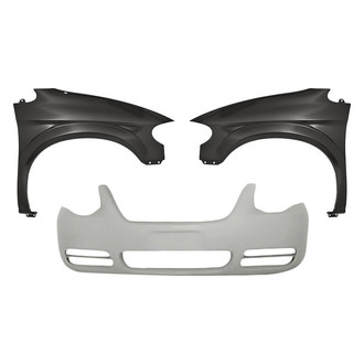Replacement - 3-Piece (Front Bumper Cover, Front Driver and Passenger Side Fender) (Standard Line)