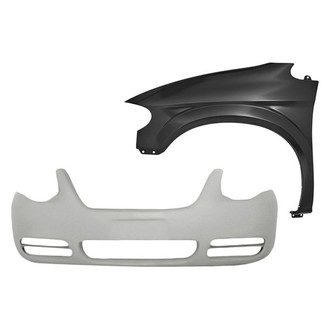 Replacement - 2-Piece (Front Bumper Cover, Front Driver Side Fender) (Standard Line)
