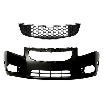 Replacement - 2-Piece (Front Bumper Cover, Center Grille) (Standard Line)