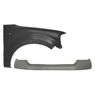 Replacement - 2-Piece (Front Upper Bumper Cover, Front Passenger Side Fender) (Standard Line)