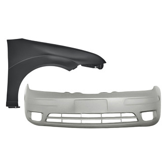 Replacement - 2-Piece (Front Bumper Cover, Front Passenger Side Fender) (CAPA Certified)