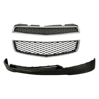 Replacement - 3-Piece (Front Lower Bumper Cover, Lower Grille) (CAPA Certified)