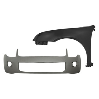Replacement - 2-Piece (Front Bumper Cover, Front Driver Side Fender) (CAPA Certified)