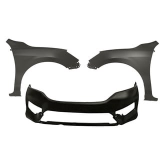 Replacement - 3-Piece (Front Bumper Cover, Front Driver and Passenger Side Fender) (Standard Line)