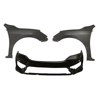 Replacement - 3-Piece (Front Bumper Cover, Front Driver and Passenger Side Fender) (Standard Line)