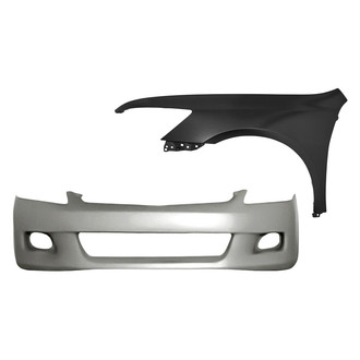 Replacement - 2-Piece (Front Bumper Cover, Front Driver Side Fender) (Standard Line)
