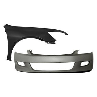 Replacement - 2-Piece (Front Bumper Cover, Front Passenger Side Fender) (CAPA Certified)