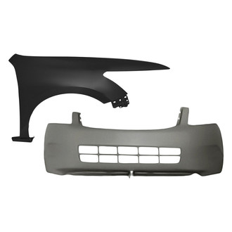 Replacement - 2-Piece (Front Bumper Cover, Front Passenger Side Fender) (CAPA Certified)